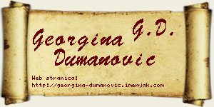 Georgina Dumanović vizit kartica